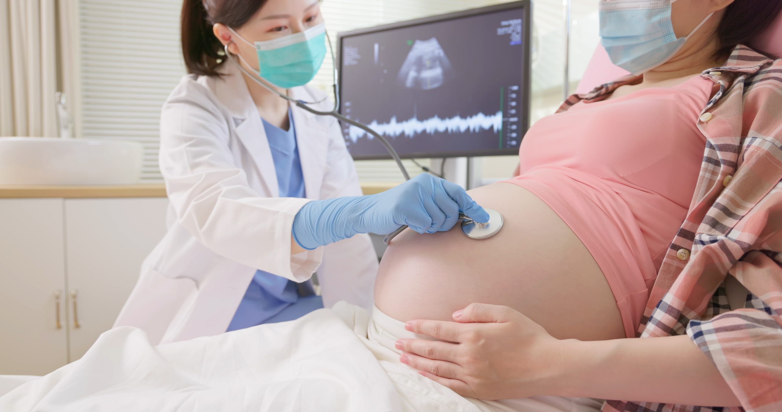 Doctor performing an ultrasound