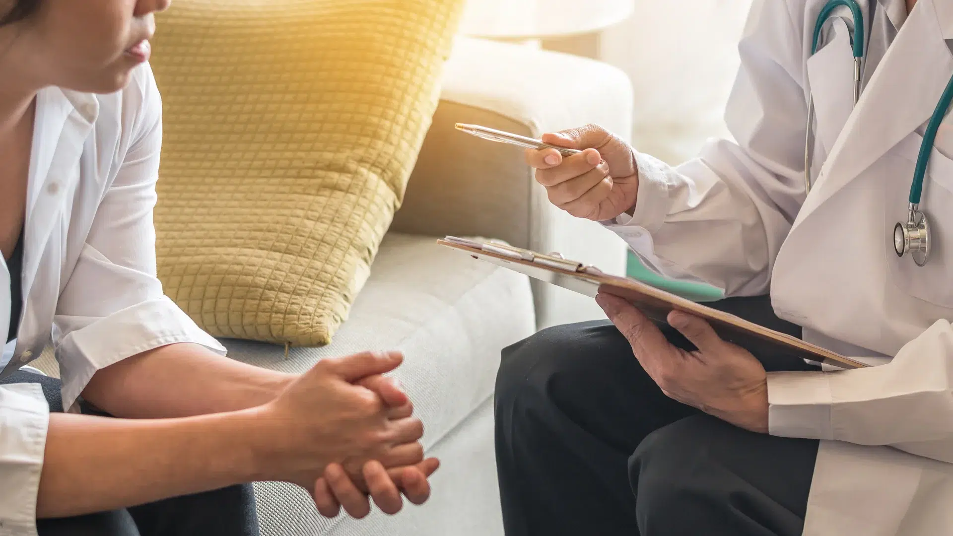 A patient seeking menopause guidance and treatment from a women’s health specialist.